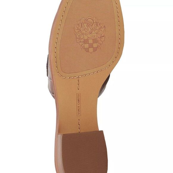 Vince Camuto Women's Jenivey Chain-Link Kitten-Heel Sandals Brown NWOT size 5 - Picture 6 of 13